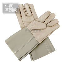 Cowhide Leather Welding Gloves for Industrial Safety and Protection