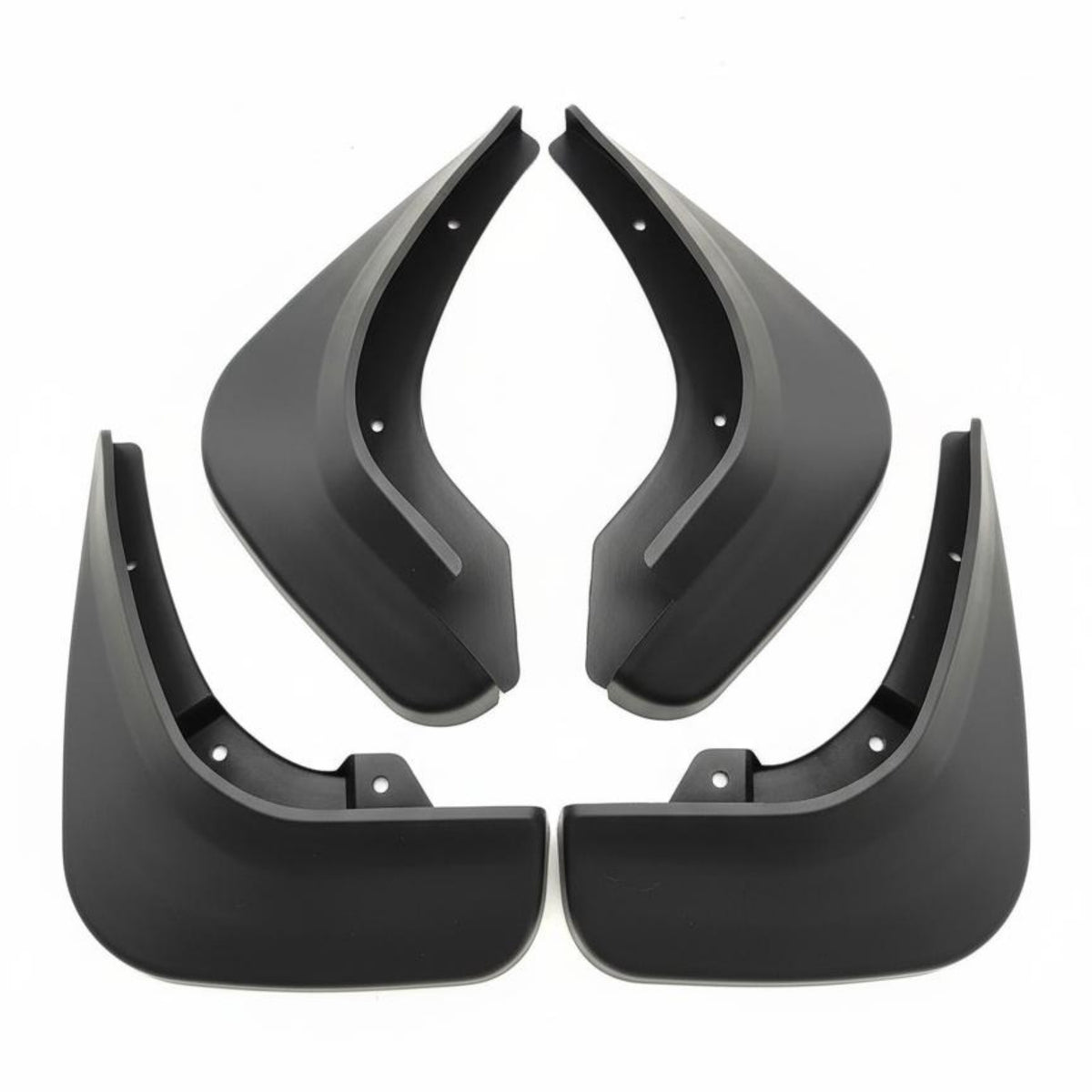 4 Pieces Molded Wheel Arch Mudguard Matte Finish Curved Mudguard