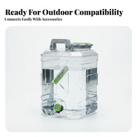 Faceted Diamond-Pattern Water Bucket Clear Water Bucket with Tap Rigid Easy to Clean for Camping