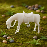 Chinese Micro Landscape Ancient Horse Figurine Ornament