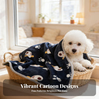 Soft Fleece Pet Blanket Warm Fleece Pet Blanket Cozy Flannel Mat for Indoors, Crate, Travel