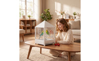 Bird Cage with Pull-out Tray Decorative Bird Cage with Slide-out Tray Portable for Living Room, Balcony