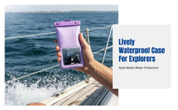 Waterproof Floating Phone Pouch, Rainproof, Outdoor Swimming, Colorful, Transparent, IPX8, Universal