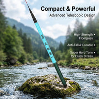 Carp Fishing Rod Portable Telescopic 4 Section 65cm Collapsed Fiberglass Stream