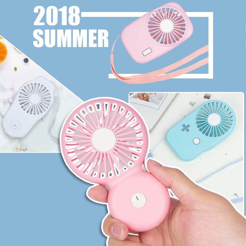 Portable USB Rechargeable Neck Fan with Camera Design