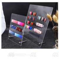 Japanese Style Clear Acrylic Nail Art Display Board for Gel Polish Color Cards and Nail Tips