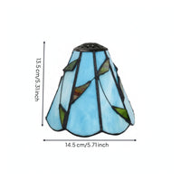 Vintage-Inspired Tiffany Stained Glass Lampshade Handmade Stained Glass Lampshade Translucent Pendant Light Shade for Diyers, Homeowners, Table Lamps, Living Rooms, Bedrooms