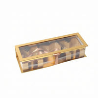 Molded Compartments Book-Style Gift Box PVC Heart Compartment Gift Box Slim Packaging Rectangular