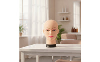 Realistic Bald Mannequin Head Smooth Mannequin Head with Neck Easy to Clean Display Glossy for Shop Owners, Hairpiece Stylists