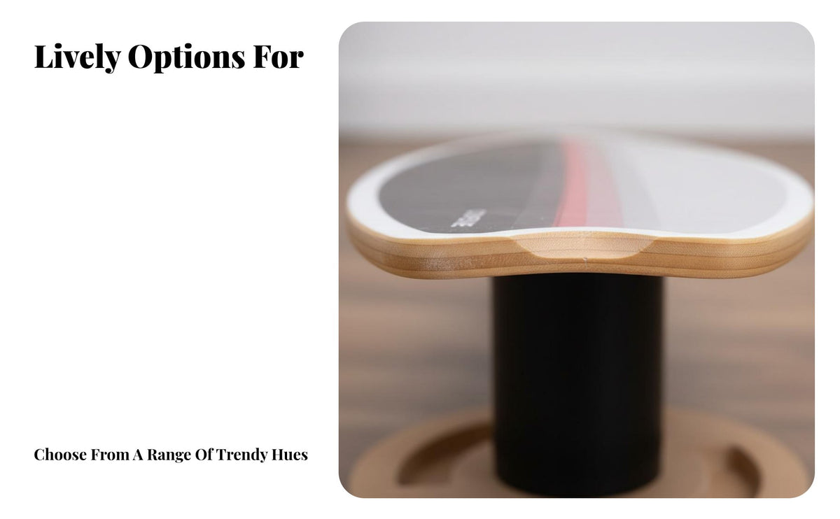 Long-Lasting Wood Construction Wooden Balance Board Versatile Training Roller Balance Board High Weight Capacity Core Strength Instructor for Surfers, Skiers, Athletes, Home Gym, Office