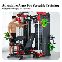 Linear Machine Strength Rack Heavy Duty All in Single Linear Machine Reinforced Steel Frame Complete Home Gym for Bodybuilders, Fitness Enthusiasts