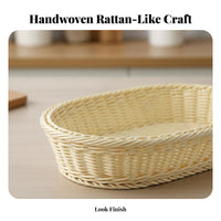 Imitation Rattan Fruit Bowl Decorative countertop Organizer adaptable