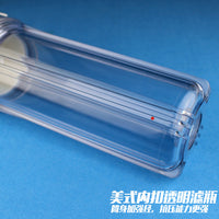 10-inch Water Filter Housing with Pressure Release Valve, Transparent Thickened AS Material