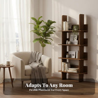 Floor-Standing Multitier Display Stand Freestanding Wavy Multi-Tier bookcase Opendesign Storage Rack Space-Saving Design for Book Lovers, Homeowners, Living Room, Bedroom, Playroom, Hallway