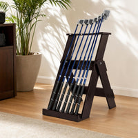 Stable Foldable Golf Club Rack Wooden Golf Club Rack for Indoor