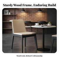 Nordic Design Curved spinerest Wooden Chair sturdy Wood Construction Curved spinerest Side Chair Modern Minimalist Dining Room Seating Upholstered Seat for Restaurant Owners, Interior Designers, Homeowners, Cafe, Hotel, Study, Home Office