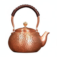 Large Capacity Hammered Copper Teapot Exposed Flame Safe Stovetop Tea Kettle Kitchenware for Home