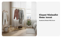 Rolling Clothes Rack with Shelf Easy to Move Wheeled Clothes Rail with Shelf On Casters Minimalist Design for Homeowners