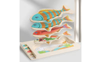 Fish Bone Puzzle Educational Layered Puzzle Hand-Eye Coordination Toy for Toddlers, Preschool, Homeschool
