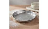 Round Metal Sieve Versatile Perforated Steel Pan Single-Piece Construction Grain Sorting Tray for Farmers, Gardeners, Farm, Garden