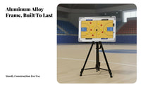 Aluminum Alloy Frame Attractive Basketball Tactic Board Sturdy Construction Attractive Basketball Coaching Board Adjustable Height
