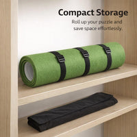 Felt Puzzle Storage Mat for 1000 to 1500 Piece Capacity, Portable Organizer Gray Blanket to Save Progress