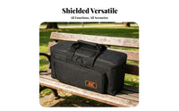 Wear-Resistant Portable Speaker Carrying Bag Velvet Lined Portable Amplifier Carrying Bag Detachable Shoulder Strap Padded Speaker Carrier Front Zippered Pocket