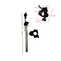 Quick-Release Cymbal Stand Rod with Adapter Electronic Cymbal Rod with Clamp Metal Hardware Silver for Practice Rooms