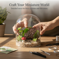 Artificial Flocked Moss Stones for Micro Landscape & Green Wall Decor