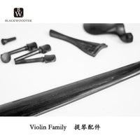 Ebony Violin Fingerboard for 4/4, 3/4, 1/2, 1/4 Size Violins, Black