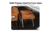 Multi-Purpose Upholstered Footstool space-efficient Size Footrest Space-Saving Small Stool Stable Support for Office Workers, Students, Seniors, Living Room, Bedroom, Entryway