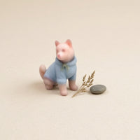 3D-Printed Dog Figurine Resin Miniature Dog Tiny Miniature Figure Compact for Hobbyists, Collectors, Diorama, Desk Display