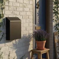 Wall-Mounted Mailbox Lockable Wall Mounted Mailbox Metal Letterbox Easy Installation Locking Metal Letterbox Sturdy Duty
