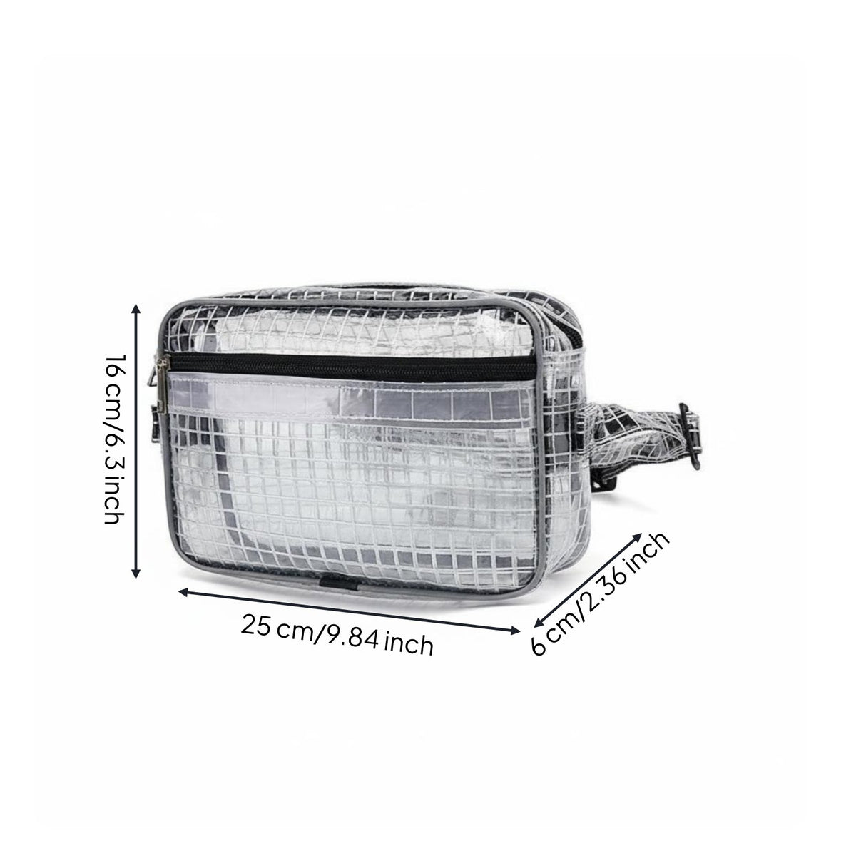 Dust-Dustless Anti-Static Waist Bag Dustproof Transparent Cleanroom Waist Pack Adjustable Strap Anti-Static Fanny Pack Versatile Wear for Engineers, Technicians, Laboratory, Workshop, Factory