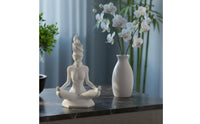 Eco-Friendly Meditating Deity Sculpture Stress Relief Meditation Statue Handmade Look Nature Deity Figurine Easy to Clean for Altar