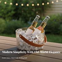 Transparent Ice Container with Handle Easy to Clean Clear Plastic Ice Container