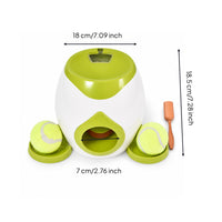 Intelligence Development Dog Treat Dispenser with Tennis Balls Exercise Interactive Dog Toy with Scoop Long-Lasting Fetch Toy No Batteries for Dogs