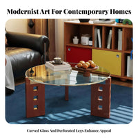 Modernist design Round Tripod Stand Space-Saving Coffee Table space-efficient Living Room Furnishing Minimalist Aesthetic for Apartment Dwellers, Homeowners, Students, Small Spaces, Lounge Area, Office Reception, Bedroom