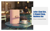 A6 Notebook with U-Shaped Buckle, Business Office Journal, Simple Design, Customizable Logo, Meeting Document Book