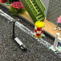 Diorama Prop Resin Miniature Collectible Model with Textured Footboard for Dioramas, Tabletop Displays