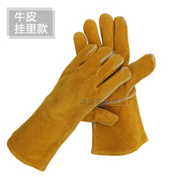 Cowhide Leather Welding Gloves for Industrial Safety and Protection