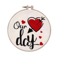 DIY Embroidery Kit Heart Triplets European Style Ribbon Embroidery Craft Set