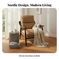 Nordic Design Single-Seater Armchair mid-1900speriod Modern Accent Chair Retro design Lounge Seat Minimalist Aesthetic for Interior Designers, Homeowners, Hotel Managers, Living Room, perusing corner, Bedroom, Office
