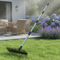 Multi-Functional Thatching Rake Easy Assembly Thatch Rake Ergonomic Design for Gardeners