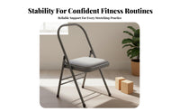 Foldable Iyengar Mind-Body Practice Chair Multi-Functional Mind-Body Practice Chair Portable Stretching Aid Space-Saving for Beginners, Yogis, Seniors, Home Gym, Physical Rehabilitation