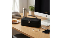 Insulated Lunch Bag Oxford Cloth Zippered Lunch Bag Silver Interior Top Handle