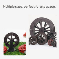 Faux Wood Water Wheel for Pond and Garden Decor