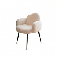 Dressing Chair Padded Seat Upholstered Makeup Stool Dark Finish Household Seating for Desk