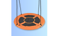 Padded Swing Orange Disc and Black Textile Swing Disc Bound Edge Play Equipment