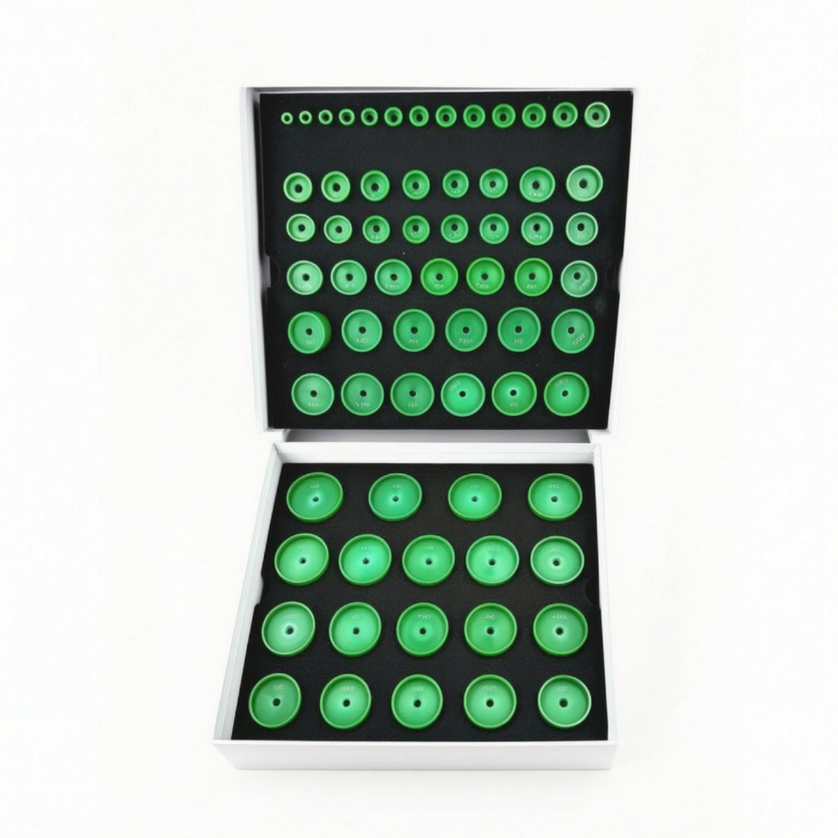 68 Pieces Watch Crystal Pressing Dies Recessed Watch Bezel Press Dies Foam-Lined Tooling for Watchmakers, Hobbyists, Workshops